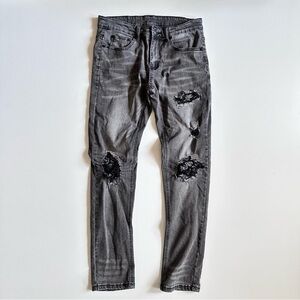 Young & Reckless Mens Black Skinny Jeans Size 29